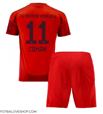 Bayern Munich Kingsley Coman #11 Dětské Domácí Dres 2024-25 Krátký Rukáv (+ trenýrky)